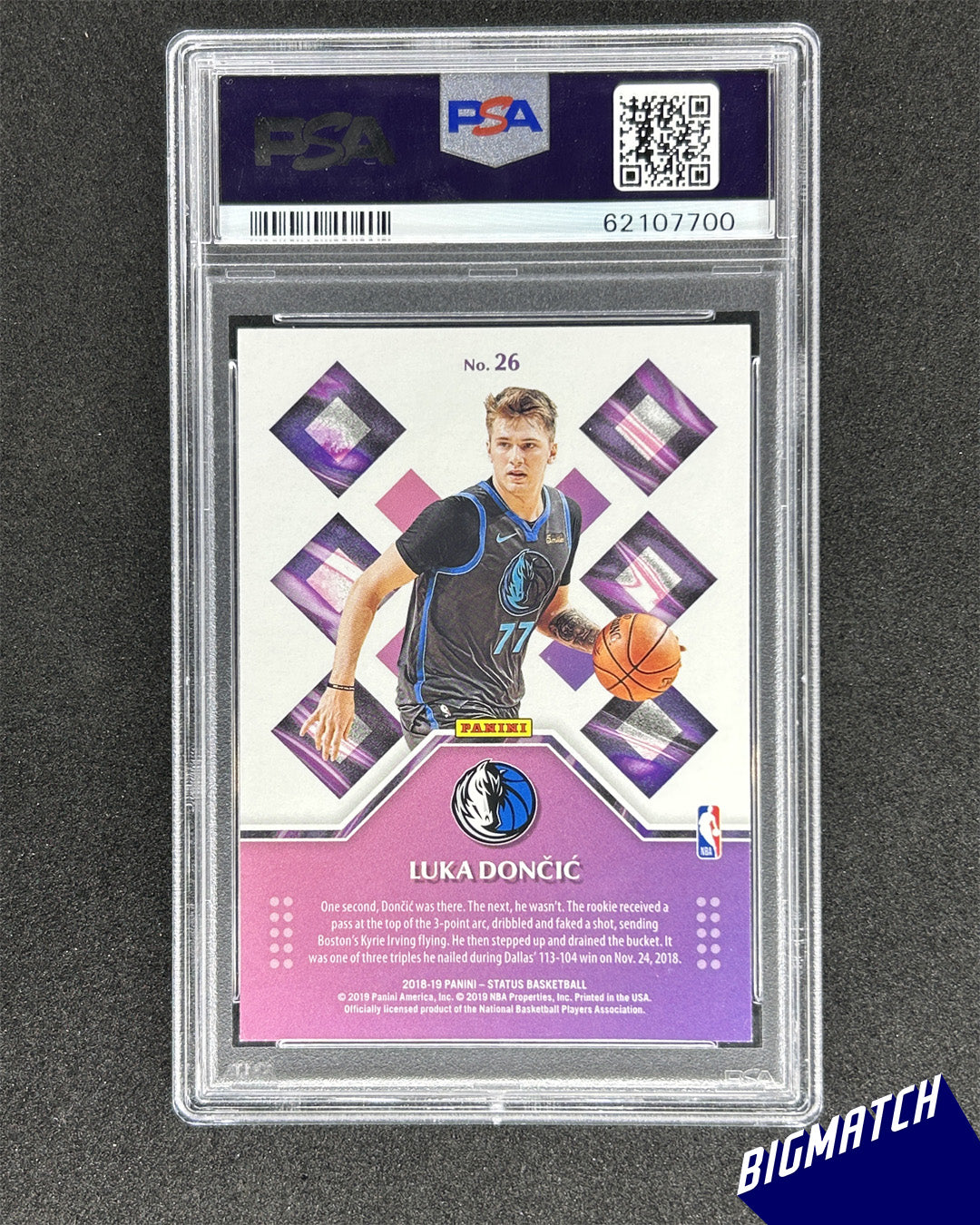 LUKA DONCIC - 2018 PANINI STATUS ROOKIE CREDENTIALS