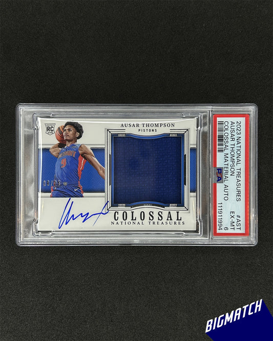 AUSAR THOMPSON - 2023 PANINI NATIONAL TREASURES COLOSSAL MATERIAL AUTOGRAPHS