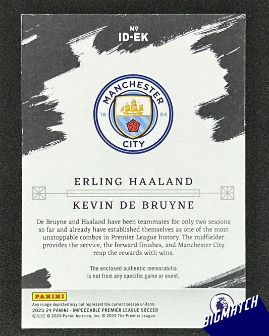 ERLING HAALAND/KEVIN DE BRUYNE - 2023 PANINI IMPECCABLE PREMIER LEAGUE