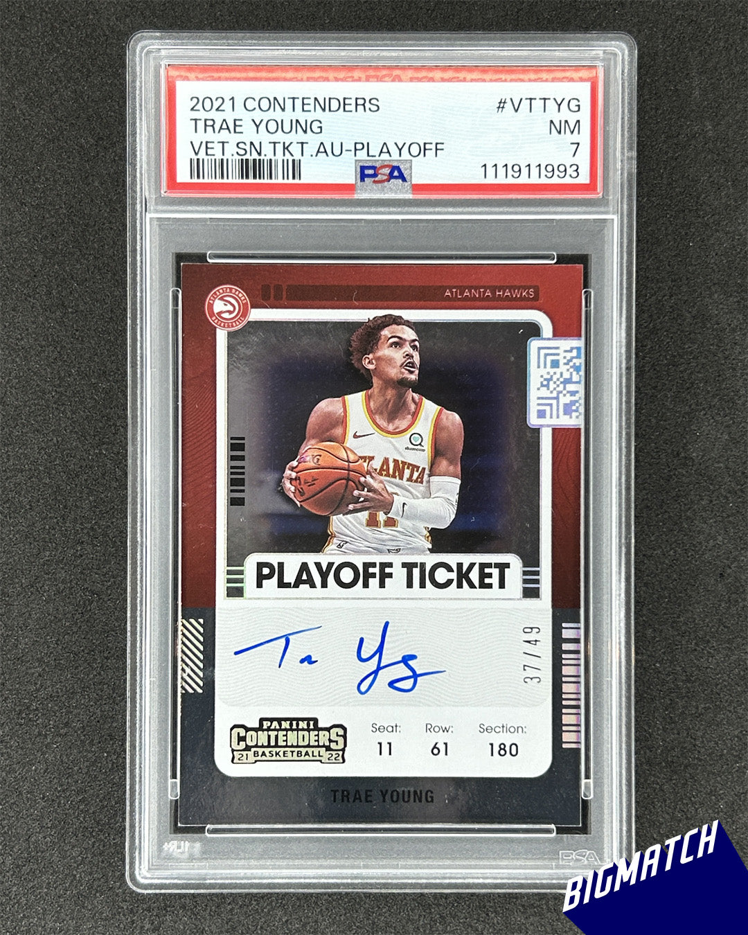TRAE YOUNG - 2021 PANINI CONTENDERS BASKETBALL - #VTTYG PSA 7