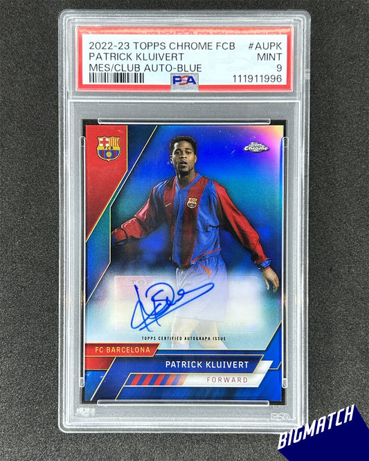 Patrick Kluivert -2022-23 TOPPS CHROME MES/CLUB AUTO-BLUE