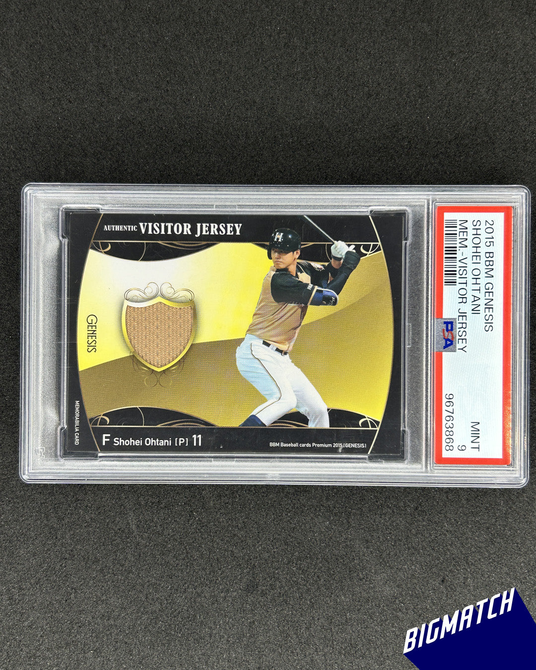 Shohei Ohtani - 2015 BBM GENESIS MEMORABILIA - PATCH