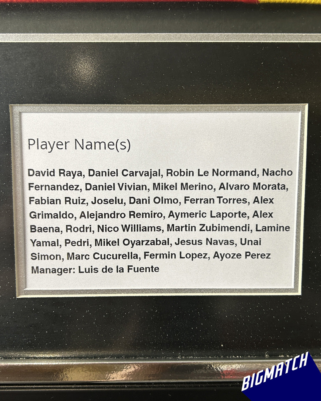 Spain National Team Signed Jersey – Framed Collector’s Tribute (UEFA Nations League Champions)
