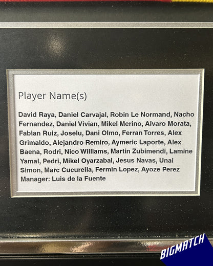 Spain National Team Signed Jersey – Framed Collector’s Tribute (UEFA Nations League Champions)