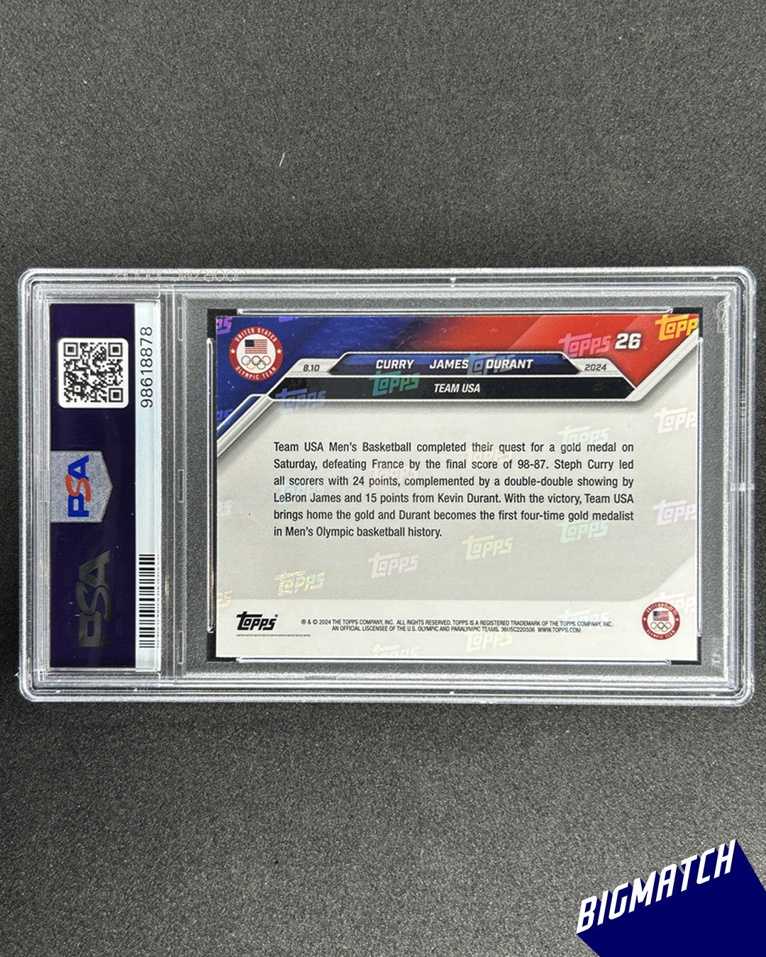 Curry, LeBron & Durant - 2024 TOPPS NOW OLYMPIC GAMES