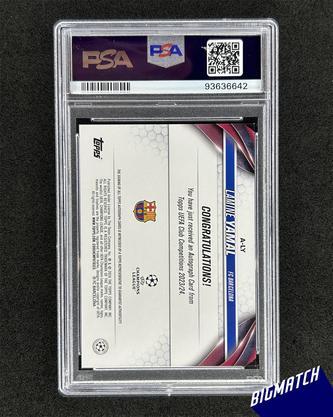 Lamine Yamal - 2023-24 TOPPS UEFA CLUB COMPETITIONS AUTOGRAPHS