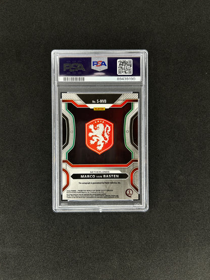 Marco van Basten - 2022 PANINI PRIZM WORLD CUP QATAR SIGNATURES - PSA 8