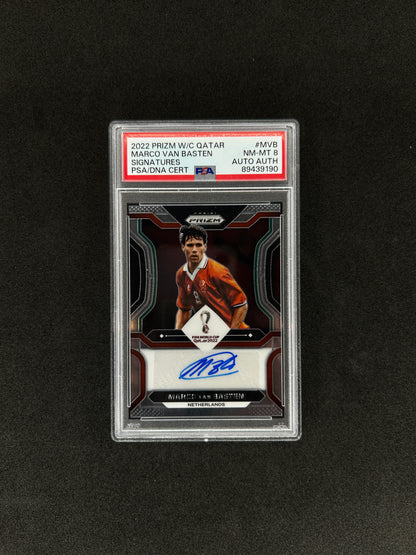 Marco van Basten - 2022 PANINI PRIZM WORLD CUP QATAR SIGNATURES - PSA 8