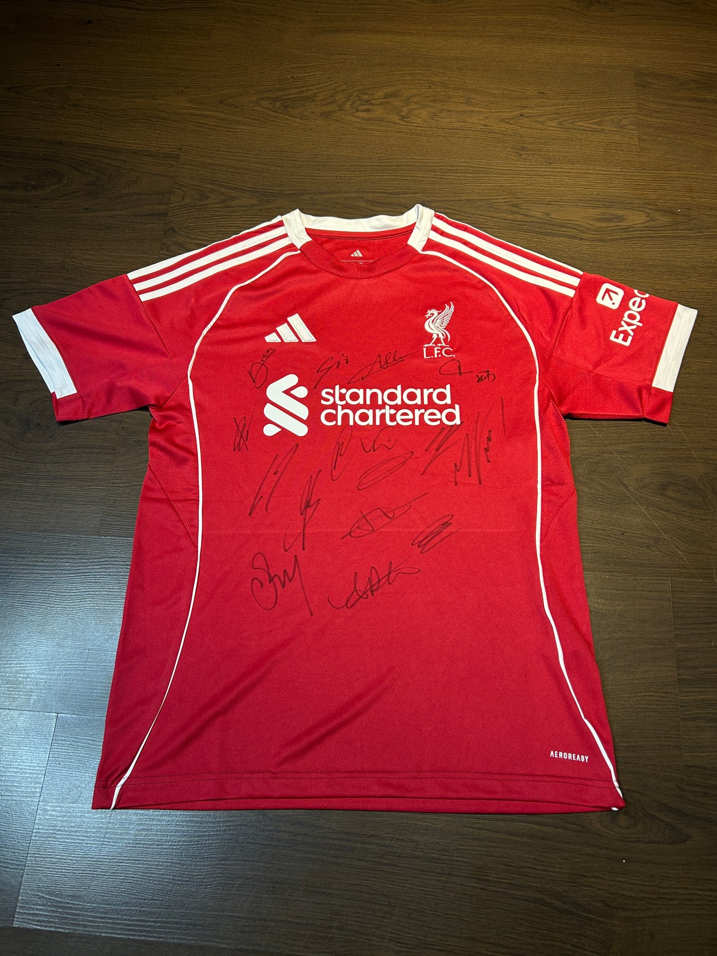 Liverpool Hand Signed Team Jersey Adidas 2025/2026