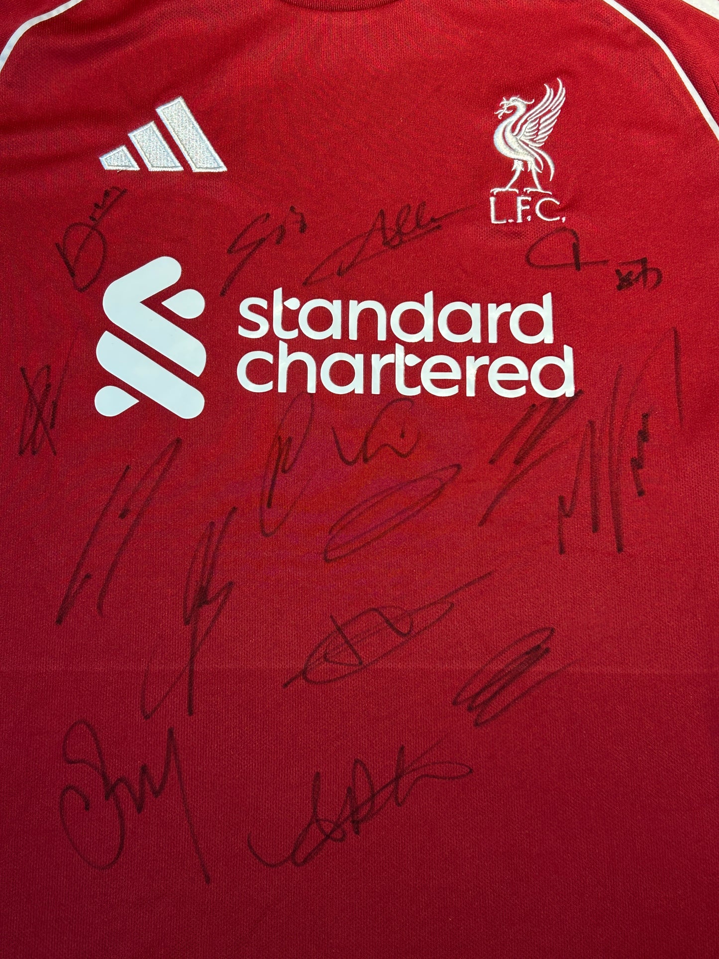 Liverpool Hand Signed Team Jersey Adidas 2025/2026