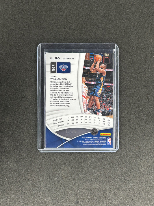 ZION WILLIAMSON - 2020-21 PANINI SPECTRA - NEW ORLEANS PELICANS #165 /99