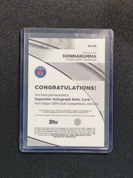 GIANLUIGI DONNARUMMA - 2023/24 TOPPS UCC AUTO PATCH /99 #SA-GD