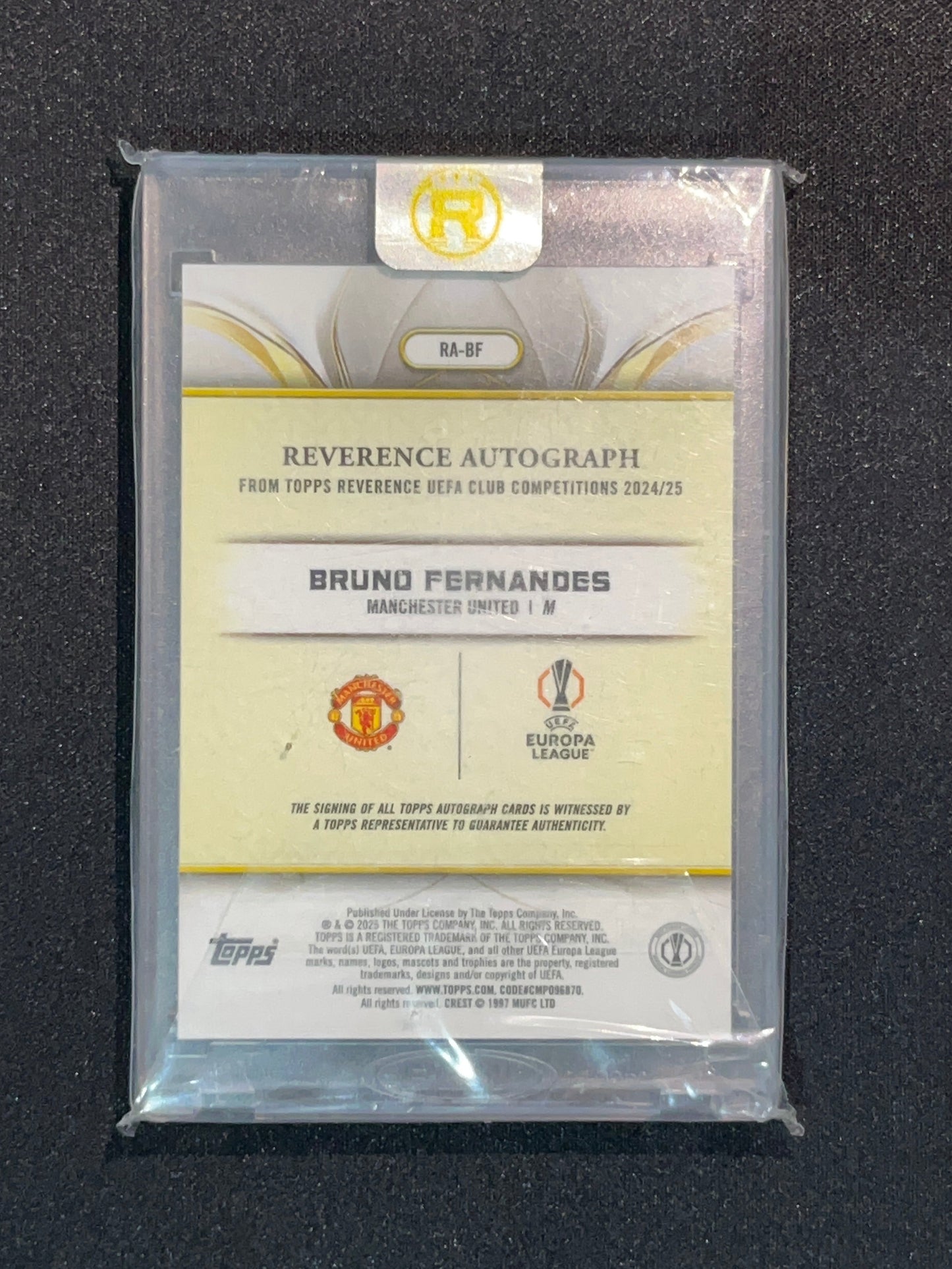 BRUNO FERNANDES - 2025 TOPPS REVERENCE AUTO /50 #RA-BF