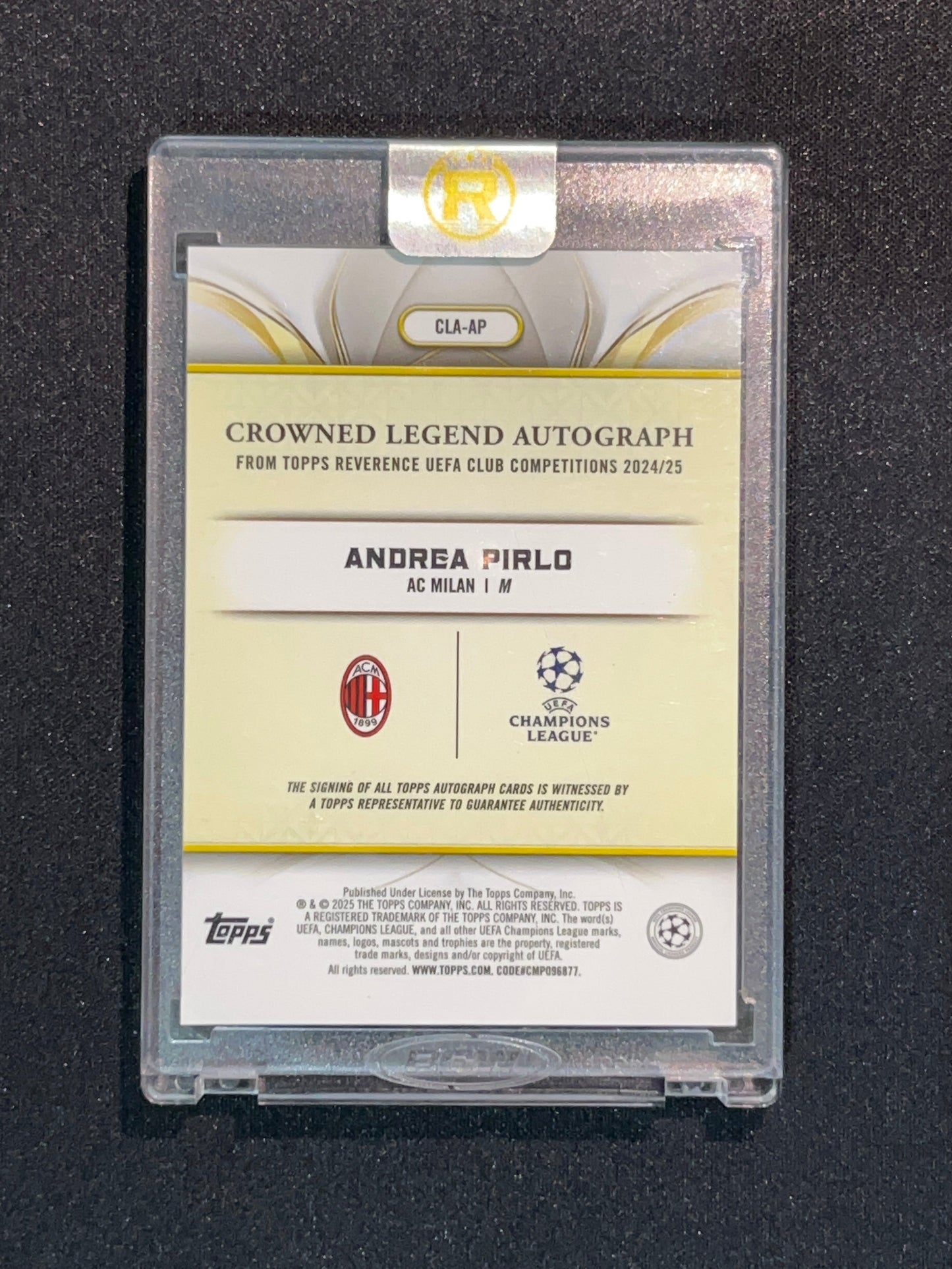 ANDREA PIRLO - 2025 TOPPS CROWN LEGEND AUTO /50 #CLA-AP