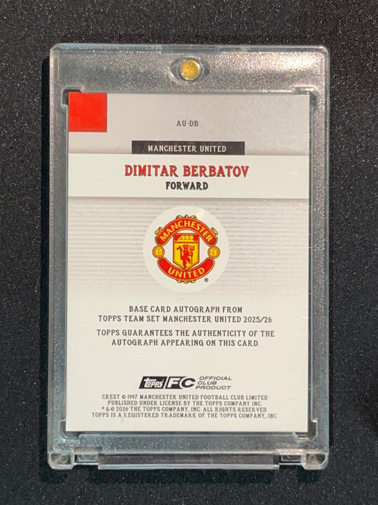 DIMITAR BERBATOV - 2026 TOPPS MANCHASTER UNITED TEAM SET AUTO /99 #AU-DB