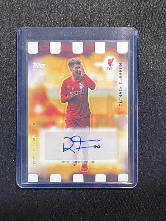ROBERTO FIRMNO - 2025/26 TOPPS FOCUS LIVERPOOL AUTO GOLDEN HOUR CASEHIT #GH-RF