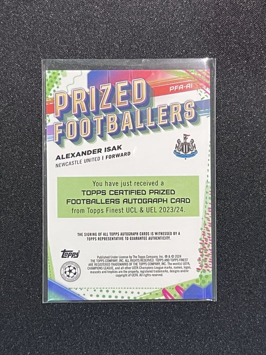 ALEXANDER ISAK - 2023/24  TOPPS FINEST PRIZED AUTO #PFA-AI