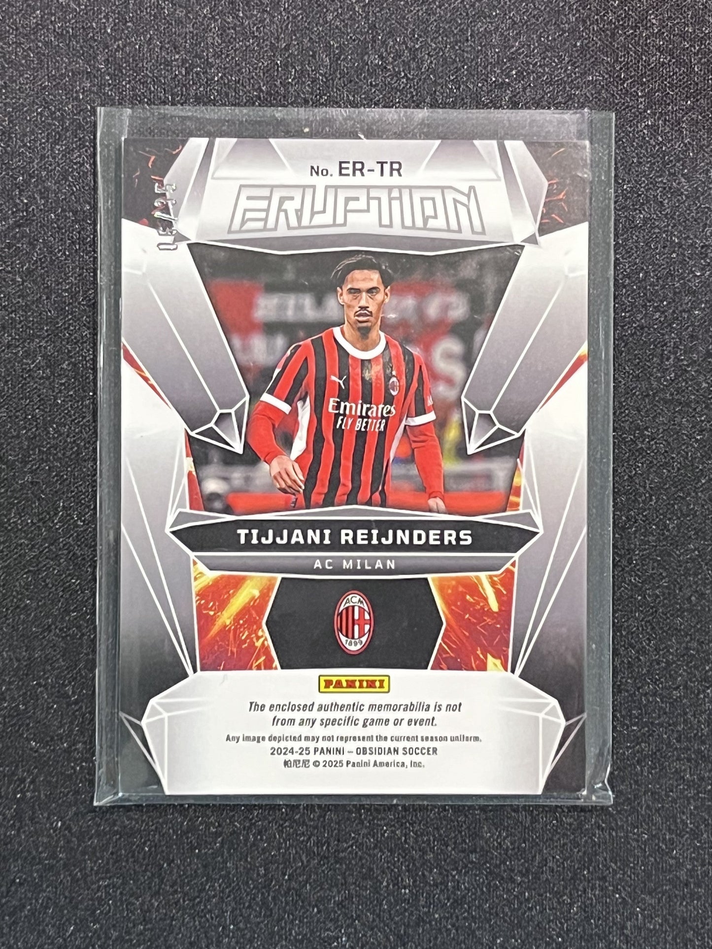 TIJJANI REIJNDERS - 2024/25 PANINI OBSIDIAN ERUPTION PATCH /35 #ER-TR