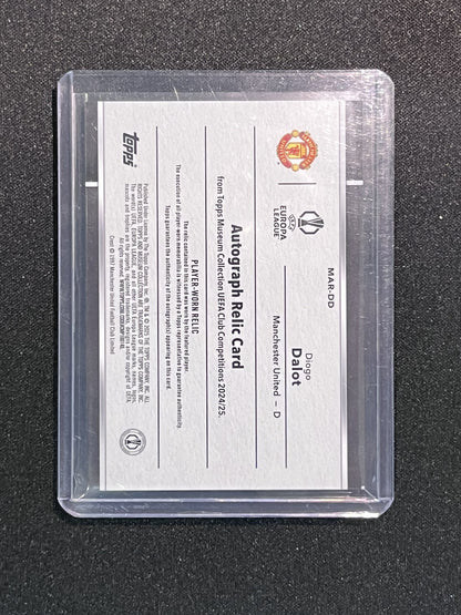 DIOGO DALOT - 2025 TOPPS MUSEUM COLLECTION AUTO PATCH /50 #MAR-DD