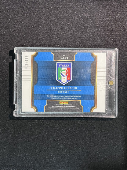 FILIPPO INZAGHI - 2017-18 PANINI SELECT #JA-FI /199 AUTO PATCH