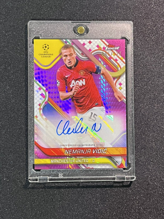 NEMANJA VIDIC - 2025 TOPPS FINEST PINK PRISM #BA-NV /125 AUTO