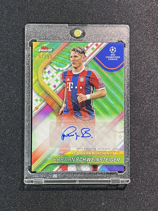 BASTIAN SCHWEINSTEIGER - 2025 TOPPS FINEST #BA-SC /99 AUTO