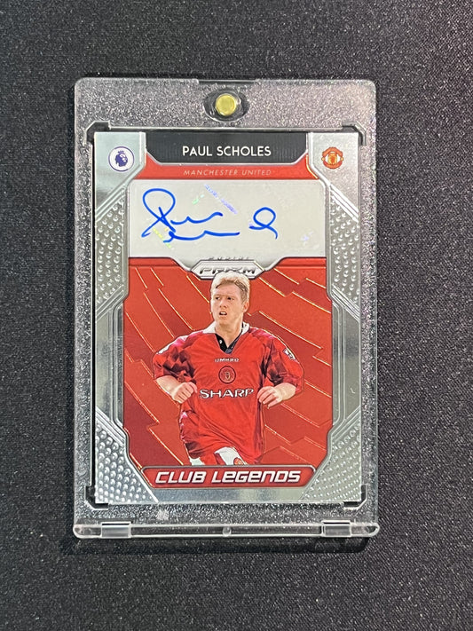 PAUL SCHOLES - 2019/20 PANINI PRIZM CLUB LEGEND #CL-PSC AUTO