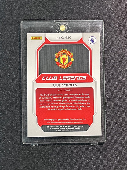 PAUL SCHOLES - 2019/20 PANINI PRIZM CLUB LEGEND #CL-PSC AUTO