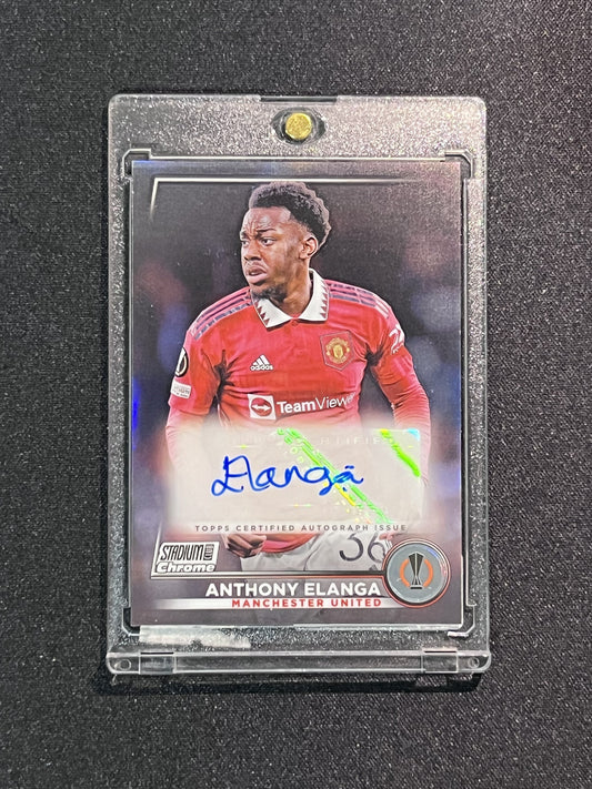 ANTHONY ELANGA - 2022/23 TOPPS STADIUM CLUB #CA-AE AUTO