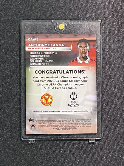 ANTHONY ELANGA - 2022/23 TOPPS STADIUM CLUB #CA-AE AUTO