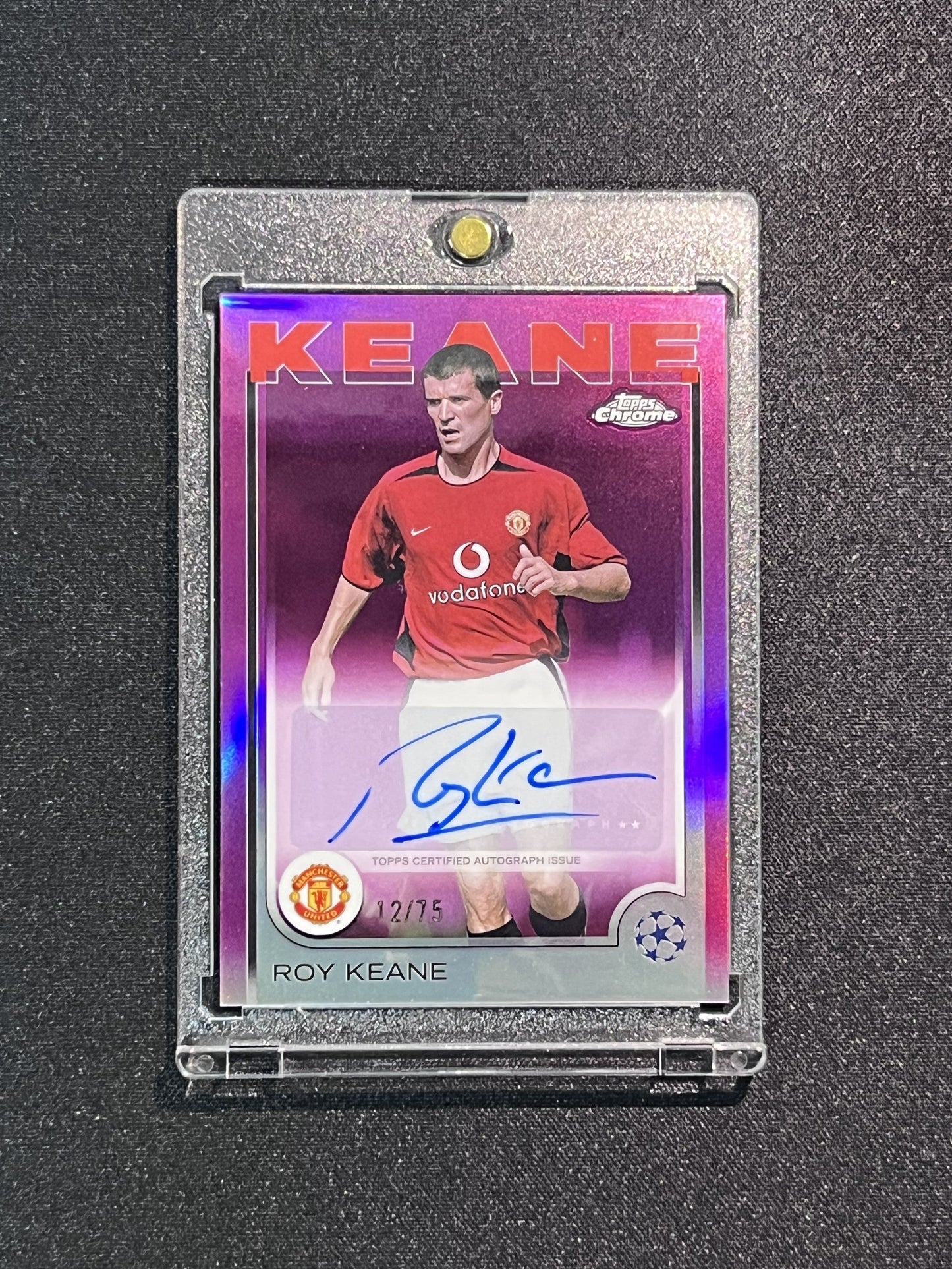 ROY KEANE - 2024-25 TOPPS CHROME UEFA MAGENTA /75 #CA-KE AUTO