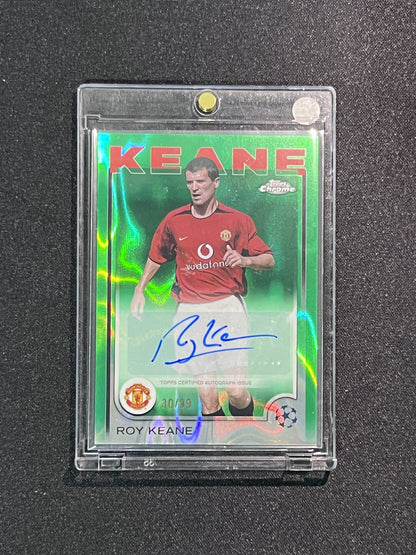 ROY KEANE - 2024-25 TOPPS CHROME UEFA GREEN /99 #CA-KE AUTO