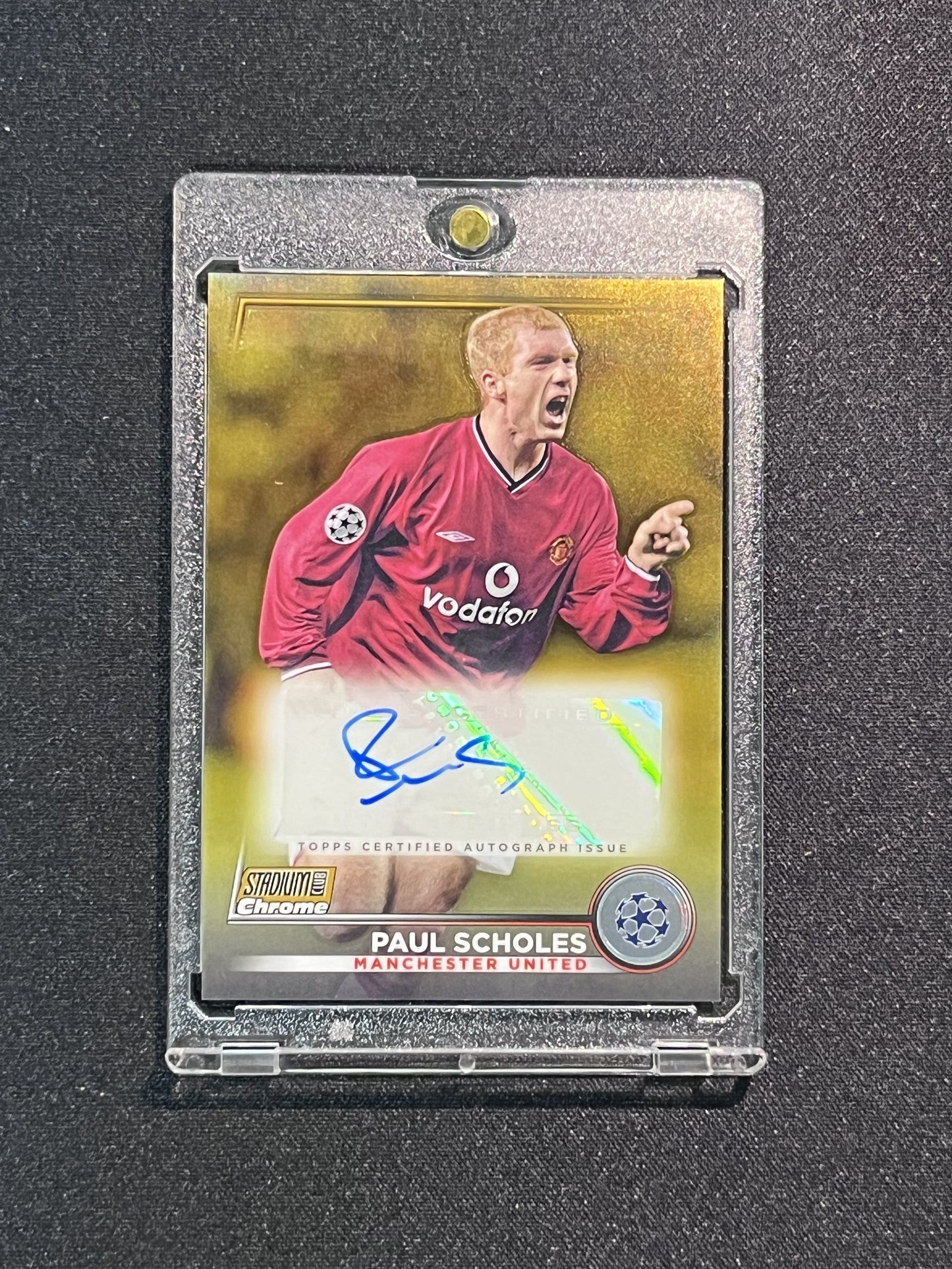 PAUL SCHOLES - 2023 TOPPS CHROME STADIUM CLUB /50 #CA-PS AUTO