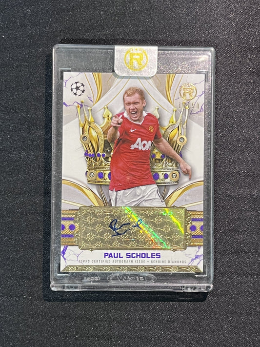 PAUL SCHOLES - 2025 TOPPS CROWN LEGEND /50 #CLAR-PS AUTO