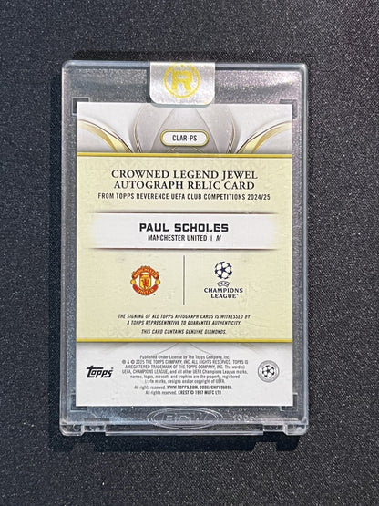 PAUL SCHOLES - 2025 TOPPS CROWN LEGEND /50 #CLAR-PS AUTO
