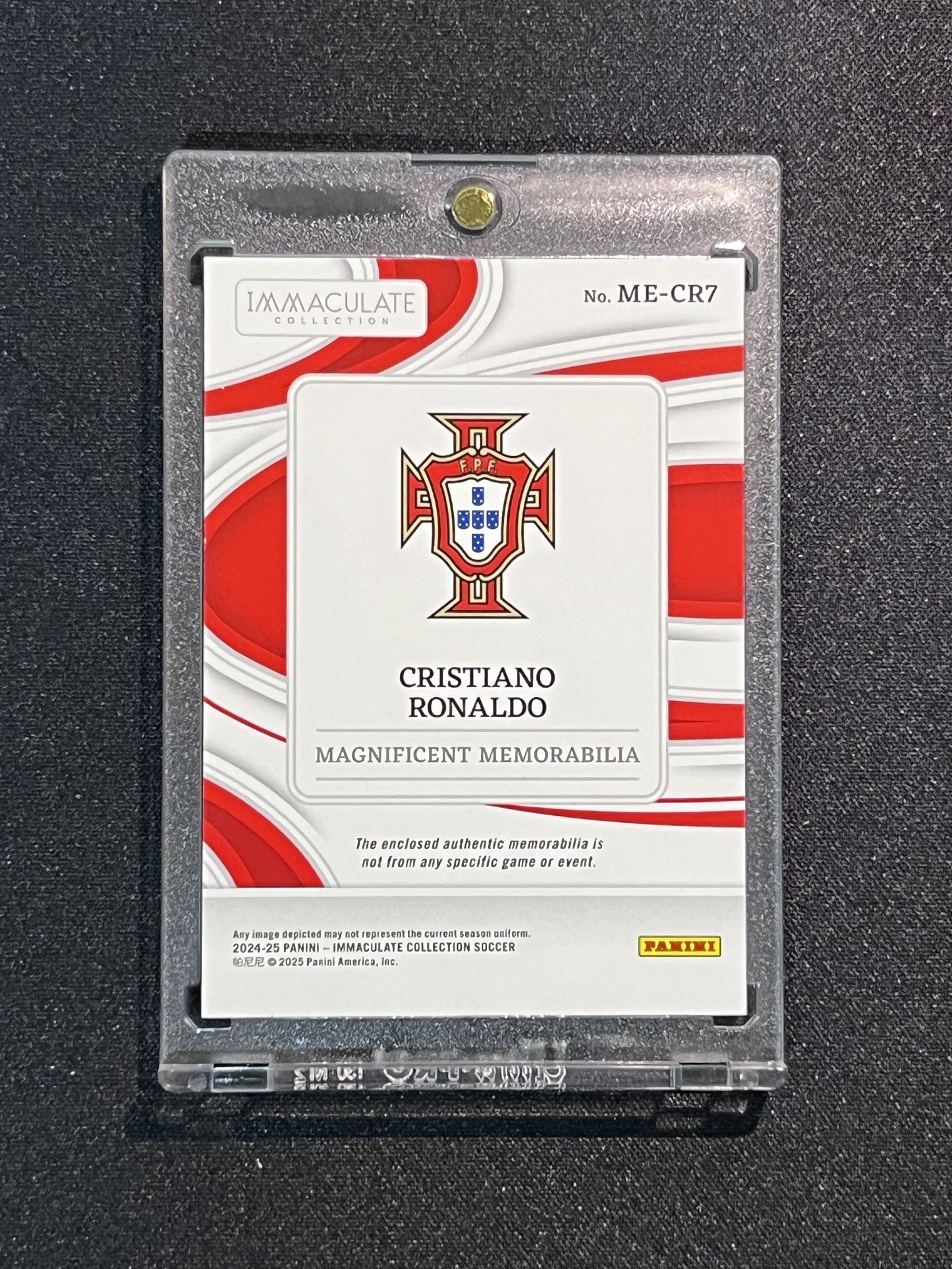 CRISTIANO RONALDO - 24/25 PANINI IMMACULATE #ME-CR7 /65 PATCH