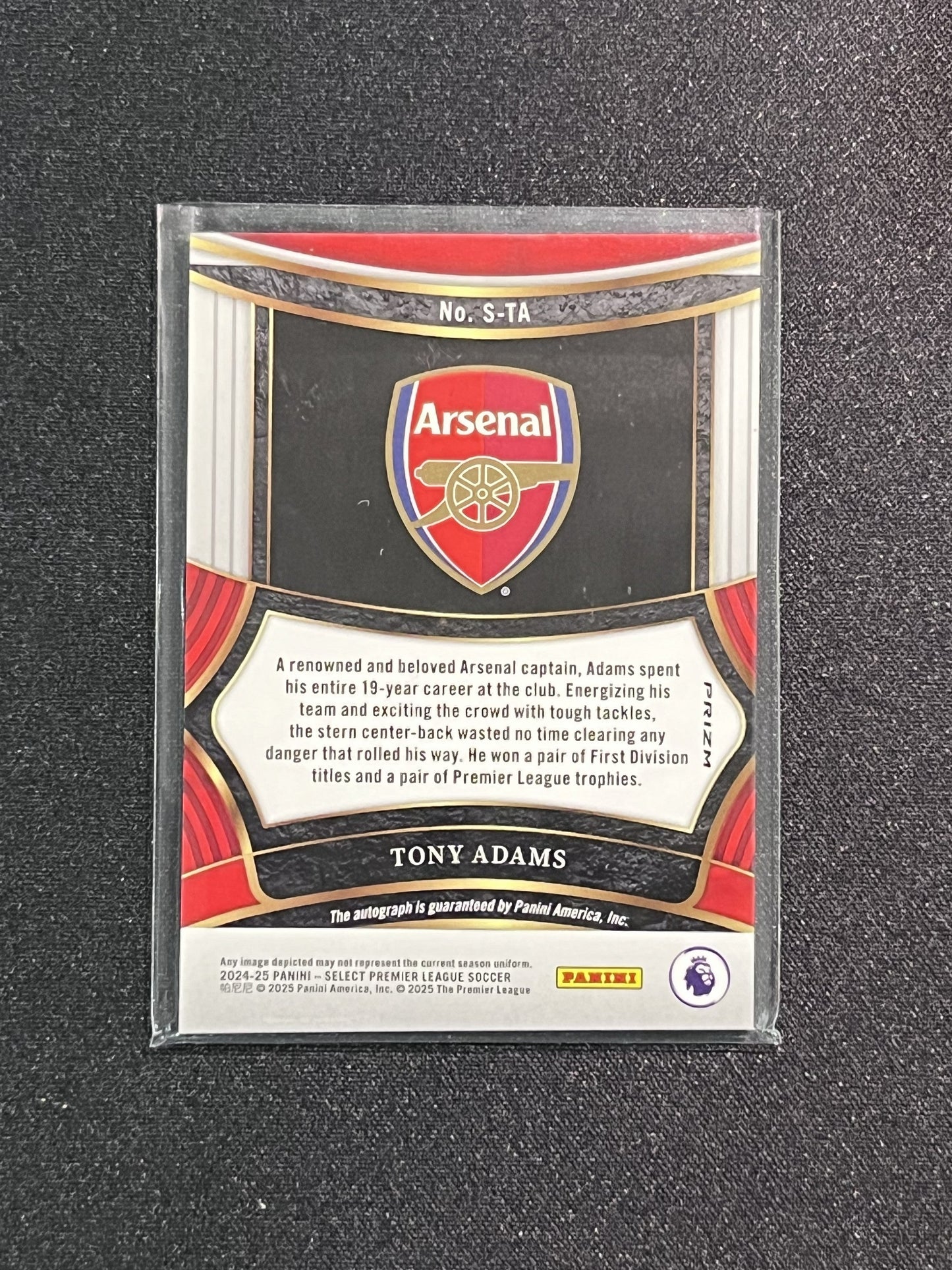 TONY ADAMS - 2024-25 PANINI SELECT EPL #S-TA AUTO
