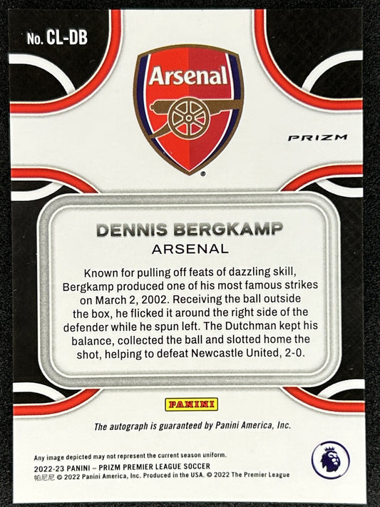 DENNIS BERGKAMP - 2022 PANINI PRIZM PREMIER LEAGUE