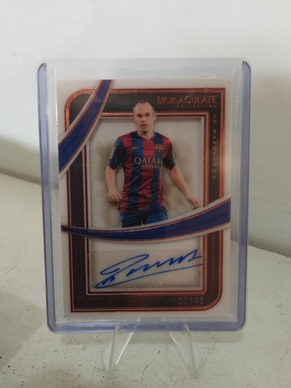 ANDRES INIESTA - 2024 PANINI IMMACULATE BRONZE - AUTOGRAPH - #SH-AI /49