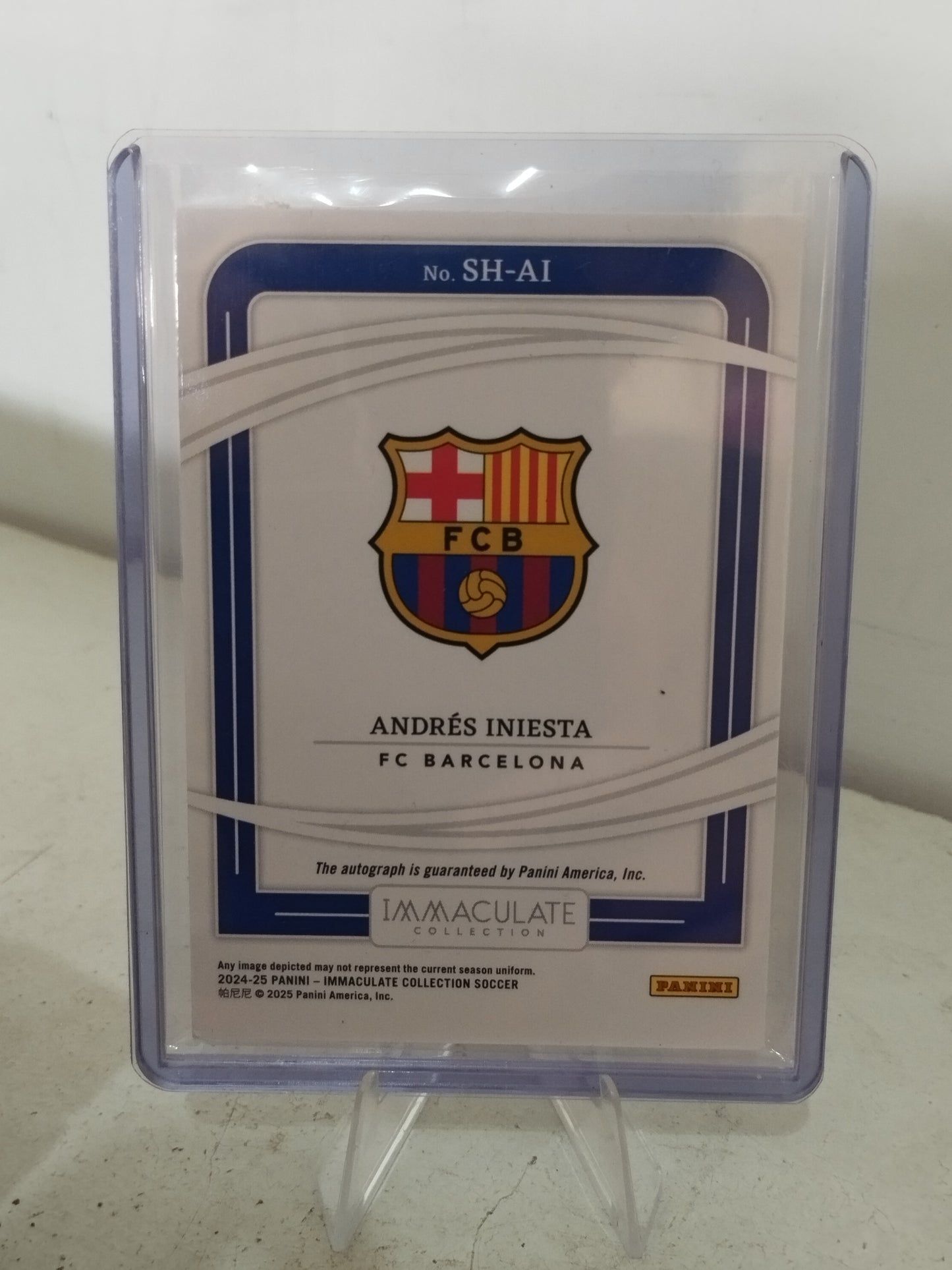 ANDRES INIESTA - 2024 PANINI IMMACULATE BRONZE - AUTOGRAPH - #SH-AI /49