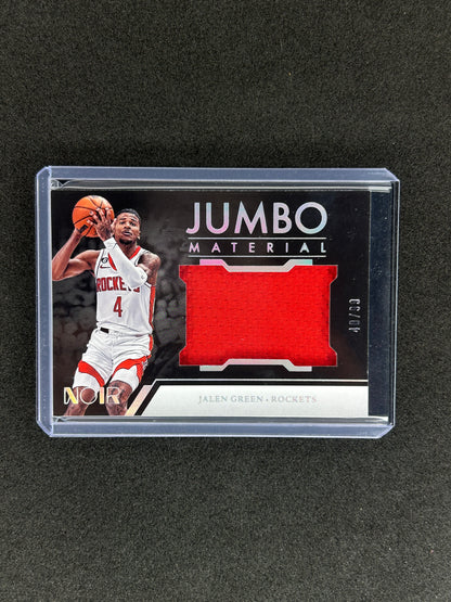JALEN GREEN - 2023 PANINI NOIR - HOUSTON ROCKETS #JM-JLG /99 PATCH
