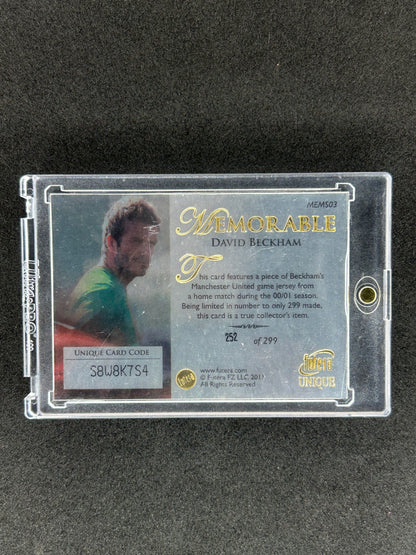 David Beckham - 2011 FUTERA MEMORABLE PATCH #MEMS03 /299