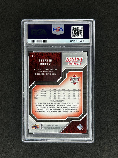 STEPHEN CURRY - 2009 UPPER DECK DRAFT EDITION - PSA 9