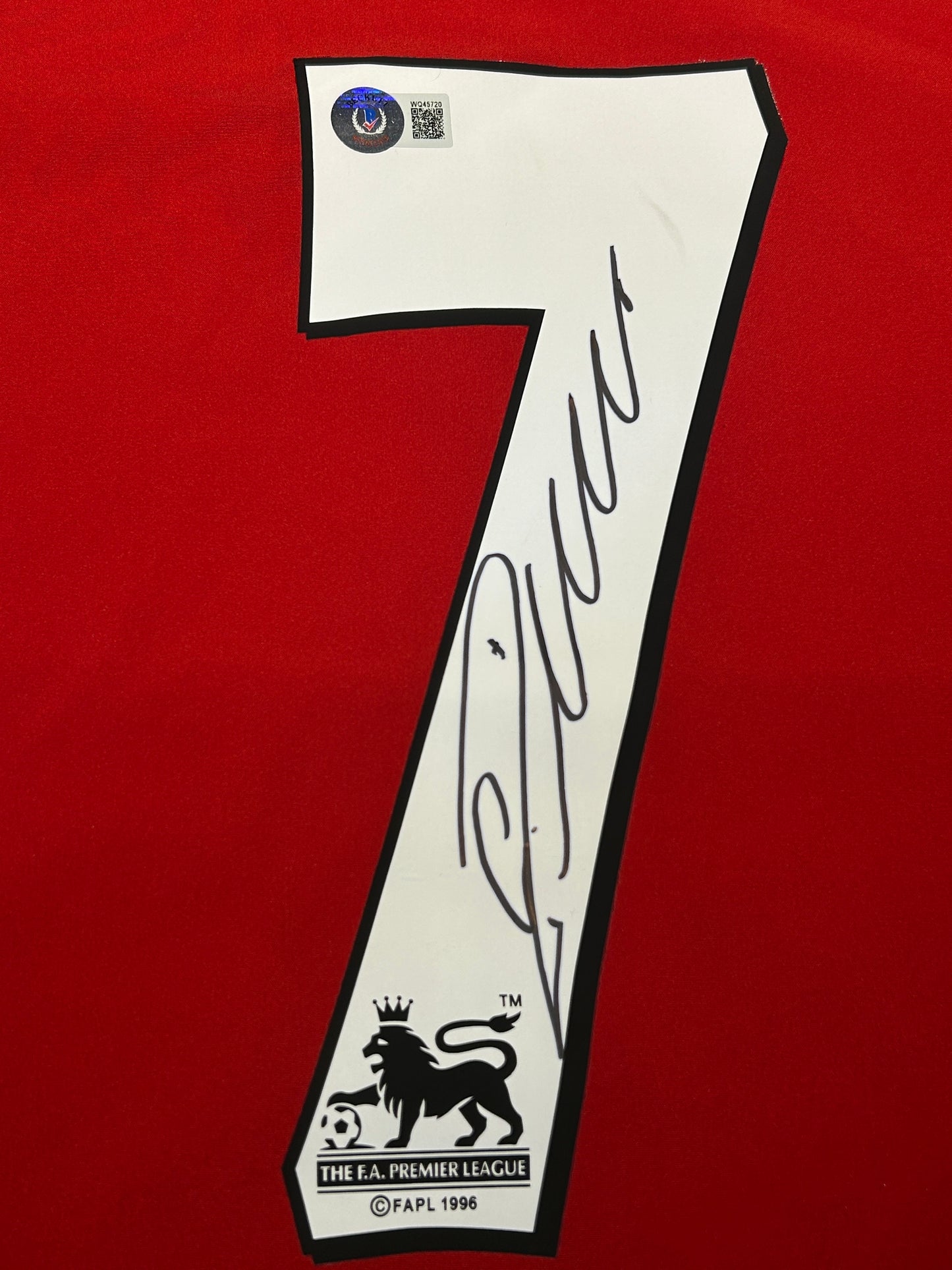 CRISTIANO RONALDO - 2006-07 #7 MANCHESTER UNITED SIGNED JERSEY WITH BECKET