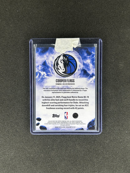 COOPER FLAGG - 2025 TOPPS RISE TO THE OCCASION #RTO-CF PATCH