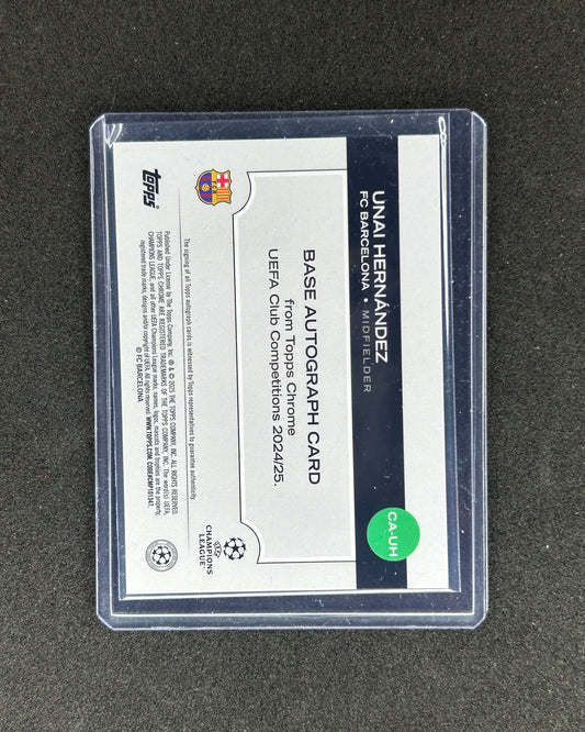 UNAI HERNANDEZ - 2025 TOPPS CHROME #CA- /150 AUTO