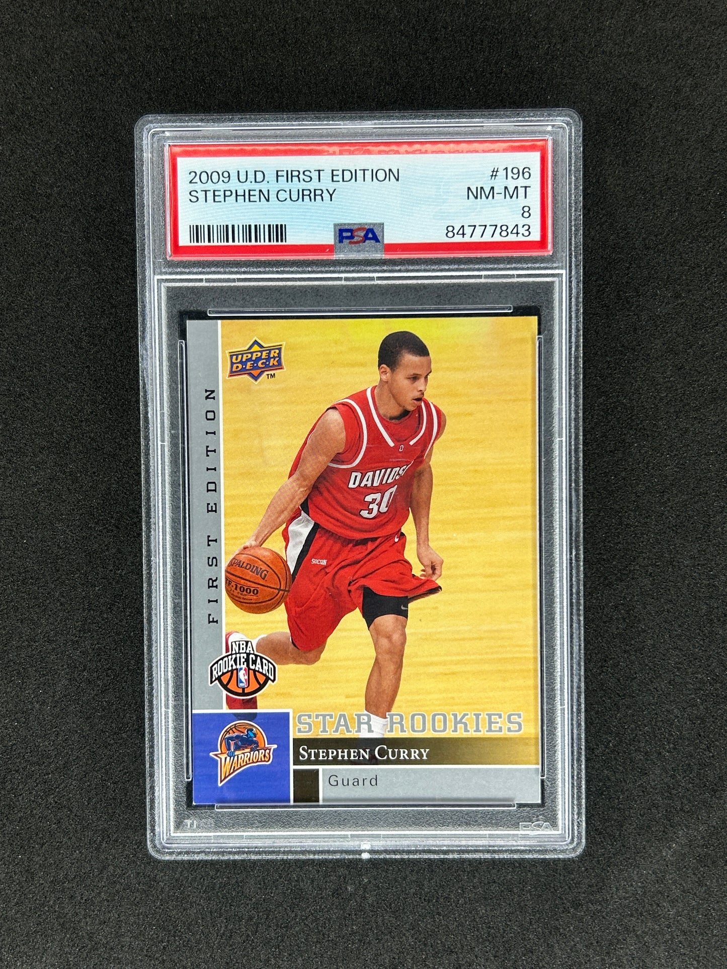 STEPHEN CURRY - 2009 UPPER DECK FIRST EDITION #196 PSA MINT 8