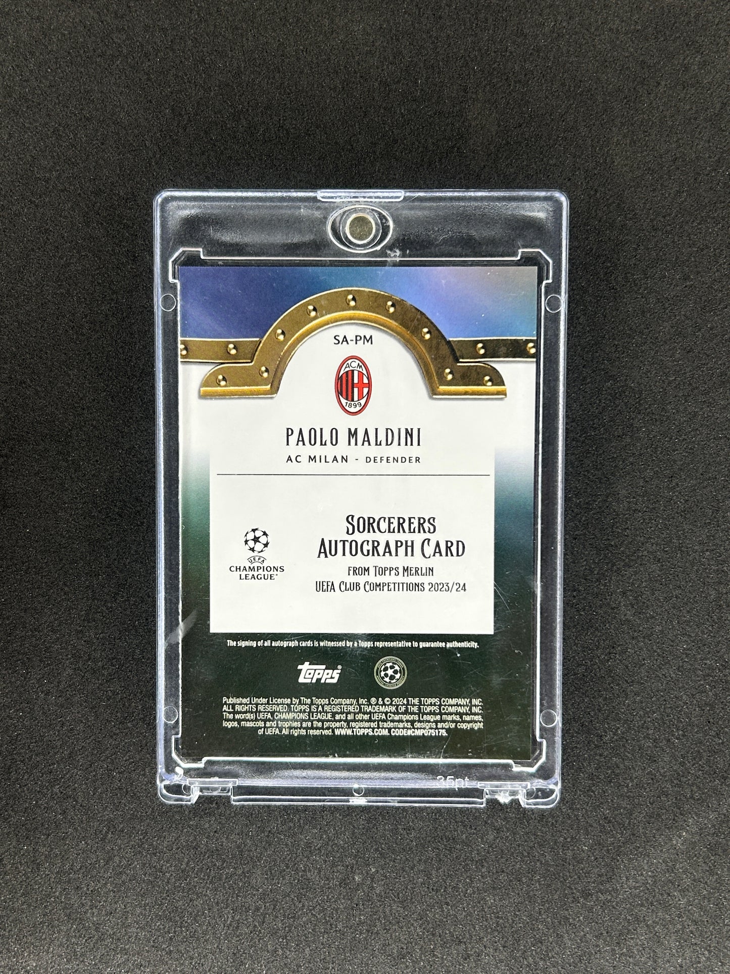 PAOLO MALDINI - 2024 TOPPS MERLIN SORCERERS AUTO #SA-PM