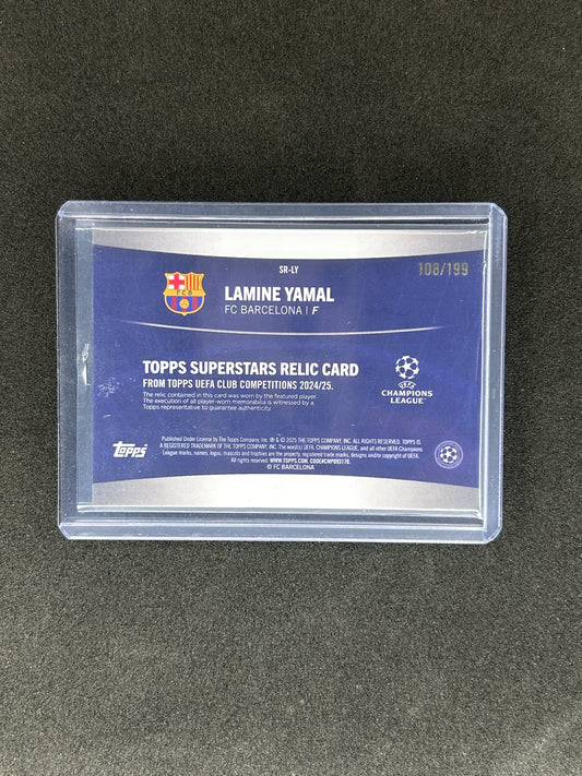 LAMINE YAMAL - 2025 TOPPS UCL #SR-LY /199 PATCH