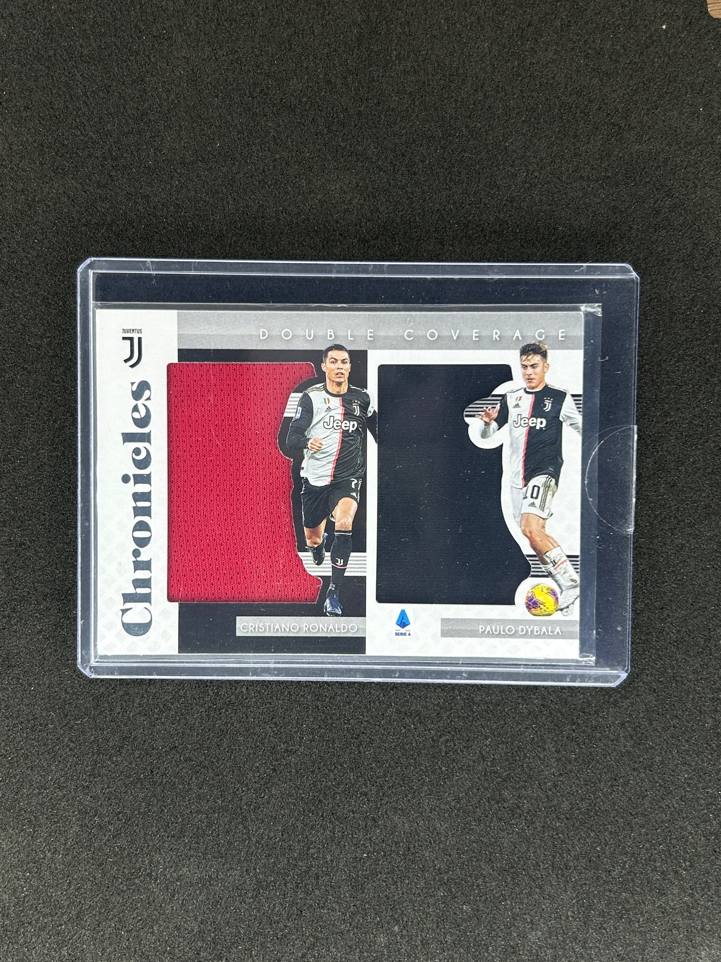 CRISTIANO RONALDO/PAULO DYBALA - 2019-20 PANINI CHRONICLES DOUBLE COVERAGE #DC-JUV PATCH